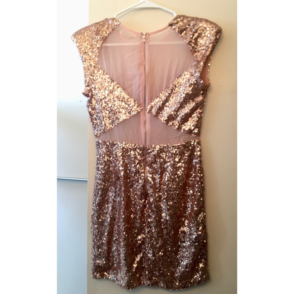 Nordstrom Mustard Seed Gold Sequin Dress - Picture 3 of 4